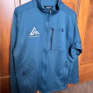 The North Face Teal Full-Zip Jacket with Crystal Mountain Logo
